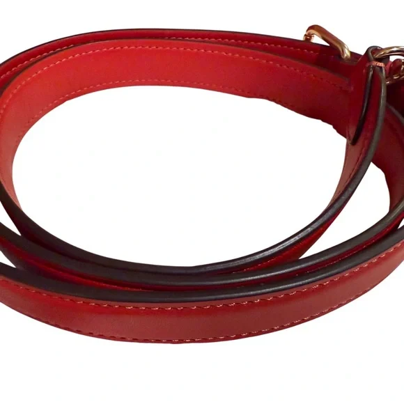 Coach Morgan Top handle Red Embossed Satchel with crossbody strap. NWT - Picture 11 of 13